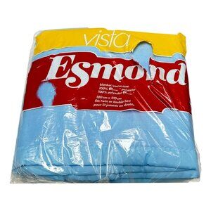 Esmond Blanket Blue Twin Polyester 70 x 82 inch Vintage 70s New